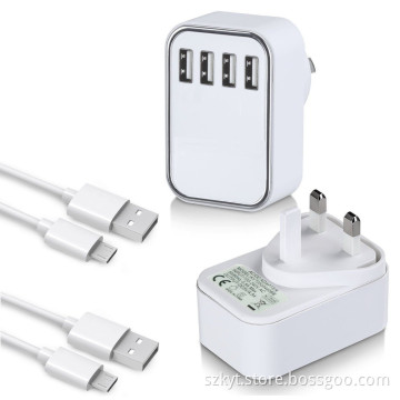 Phone accessories mobile EU AU UK US Round Dual USB Ports Wall Charger Power Adapter Plug